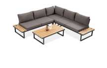 Narożnik wypoczynkowy/ogrodowy EMERSON DARK GREY - NOWY!!!