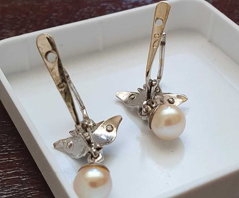 Brincos ouro branco 18 quilates