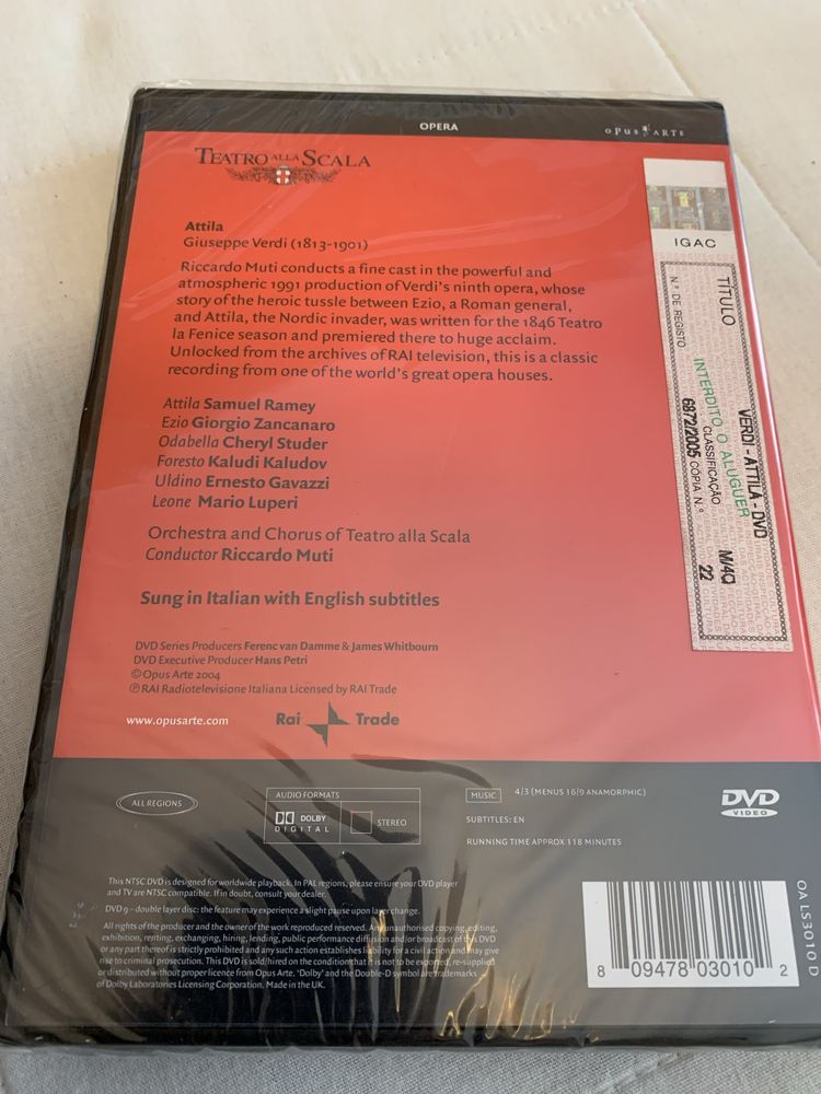 DVD Verdi Attila- novo