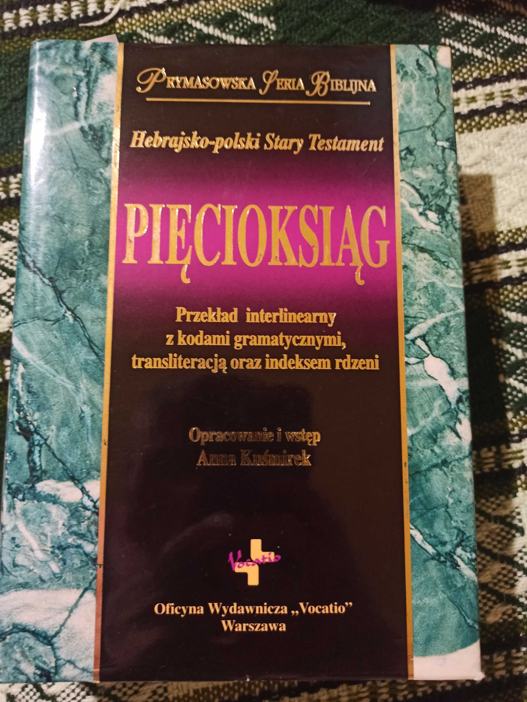 Hebrajsko polski stary testament pięcioksiąg UNIKAT!