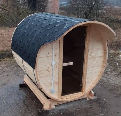 Sauna Beczka 200cm Sauna Ogrodowa w Kształcie Beczki Bania Ruska