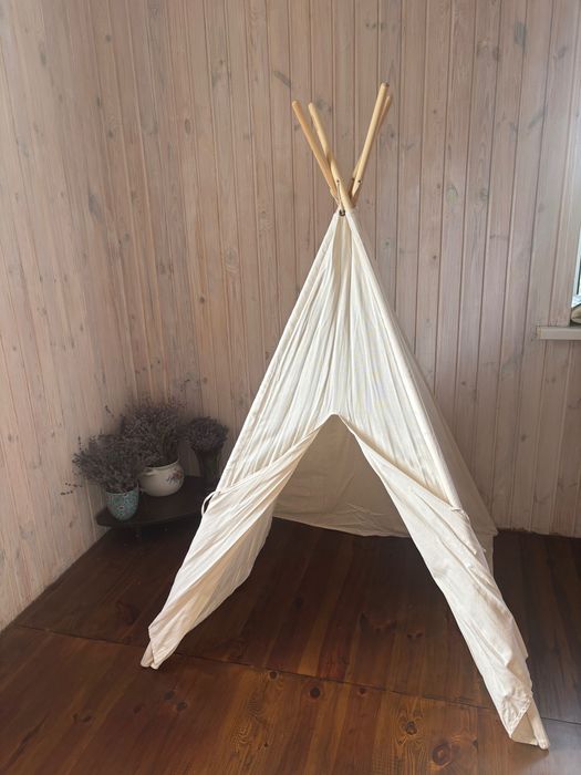 Kids Concept намет-вігвам / tipi – великий, бежевий