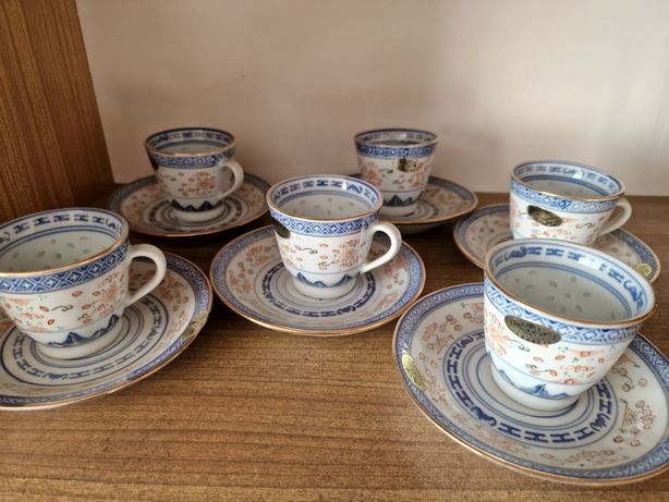 Zestaw do herbaty chińskiej porcelany PRL