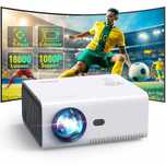 YUZINO Mini projektor, 18000 lumenów Full HD 1080P WiFi Bluetooth