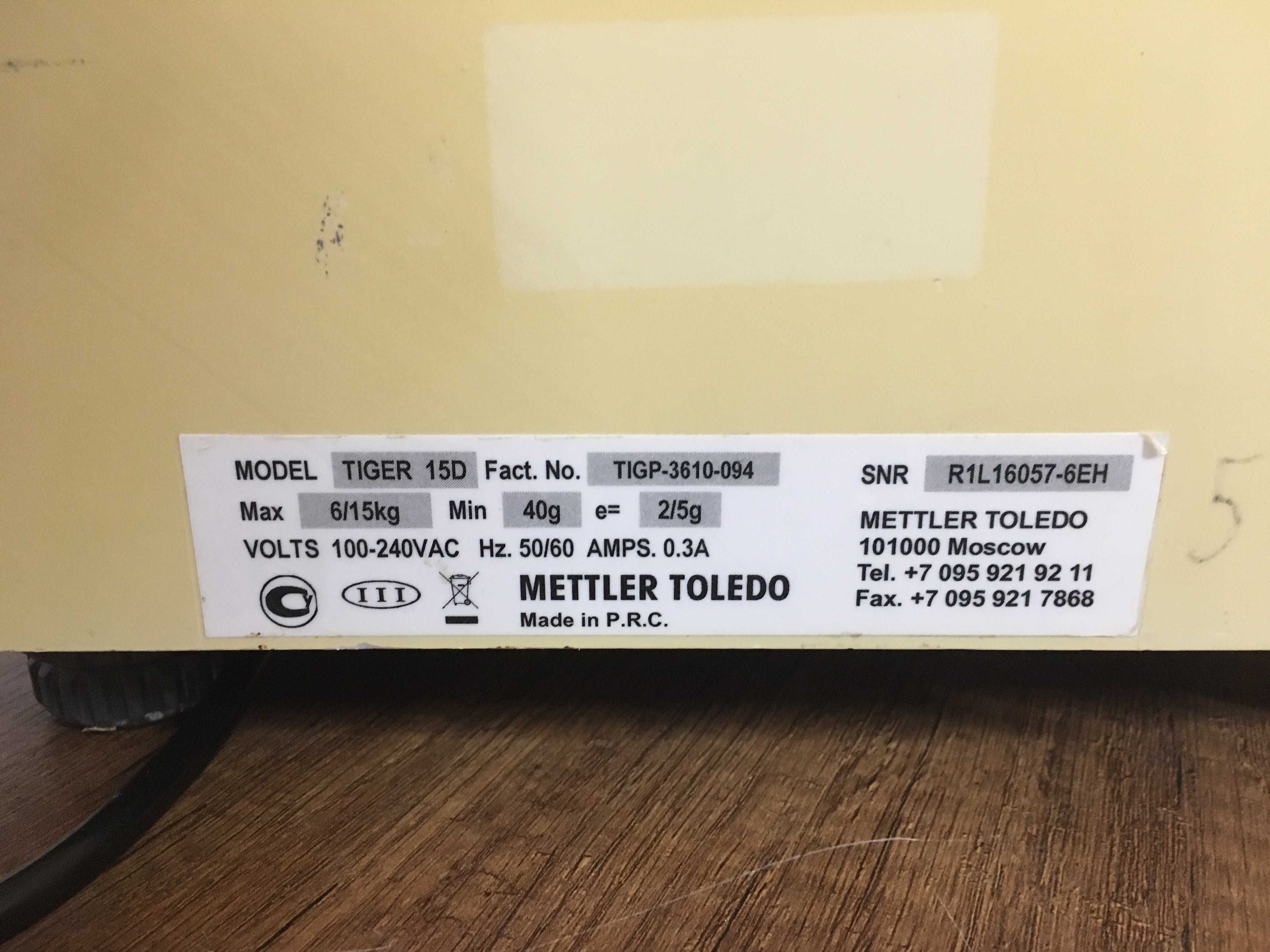 Mettler Toledo Tiger 15D TIGP3610-094 Ваги
