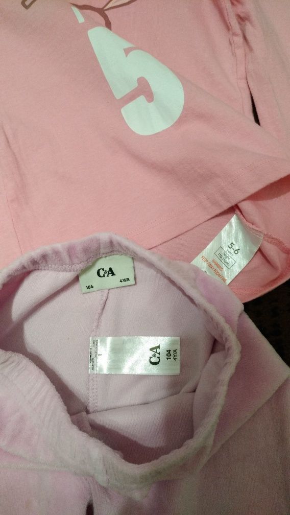 Одежда для девочки, кофточка и штанишки 4-5лет