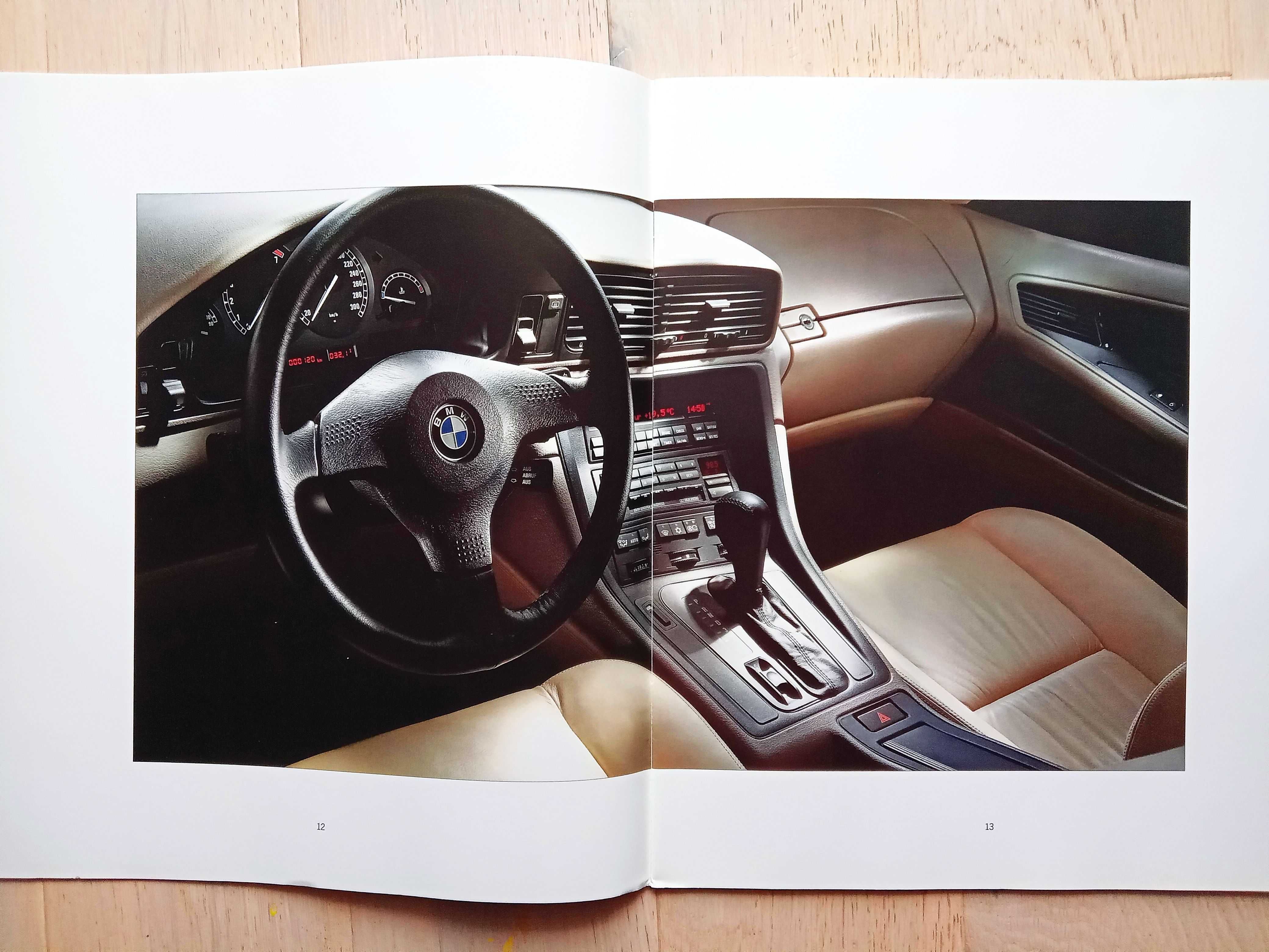 BMW seria 8 E31 850i prospekt 1990 - MEGA FORMAT - 40 str., stan BDB-