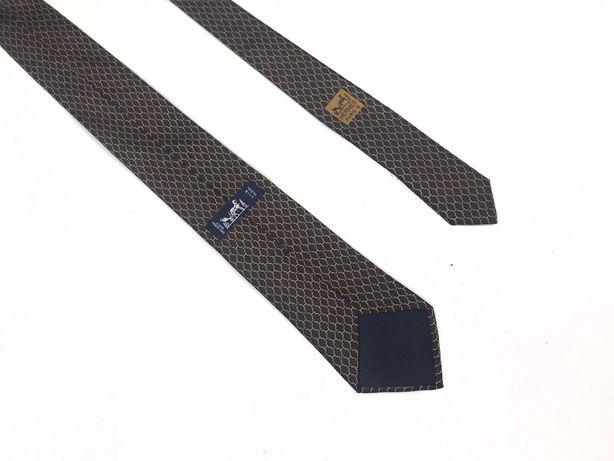 Шелковый галстук hermes paris kiton