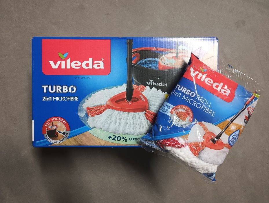 Zestaw Vileda Turbo obrotowy z dodatkowym wkładem do mopa