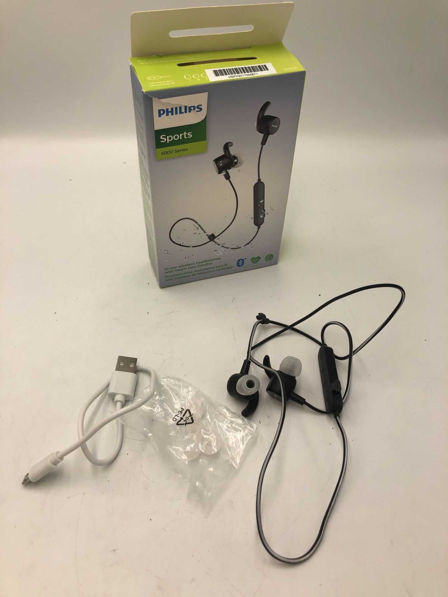 Philips Sportowe Słuchawki Bluetooth Wodoodporne z Pulsometrem 6h