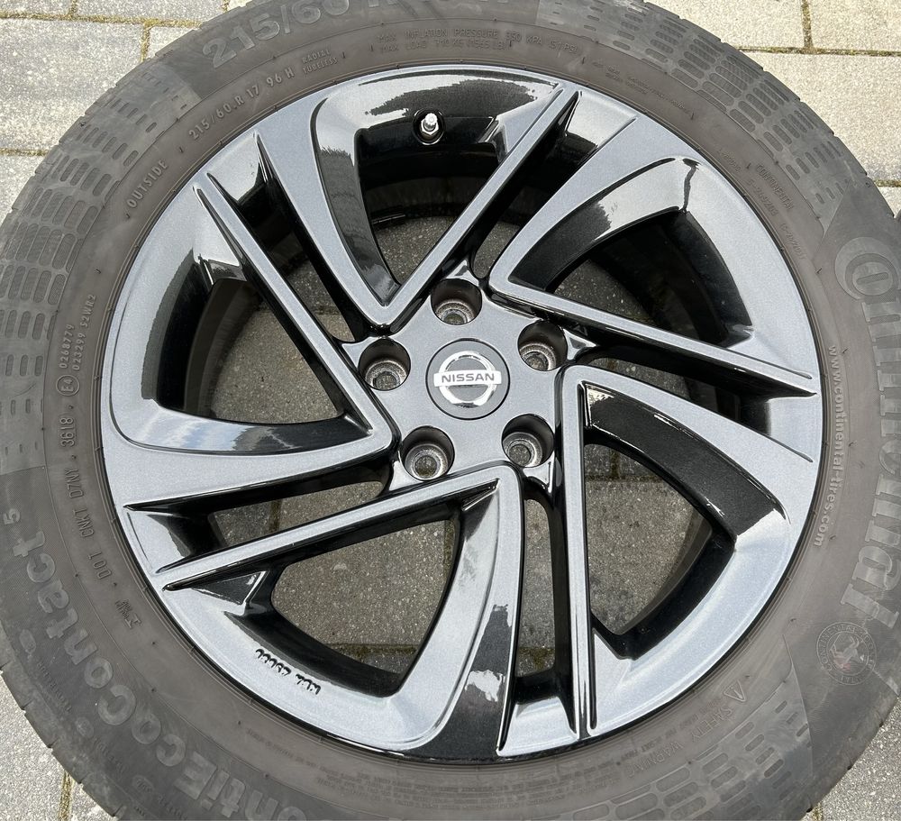 Oryg felgi Nissan Qashqai X-trail Juke 5x114.3 czujniki 215/60R17