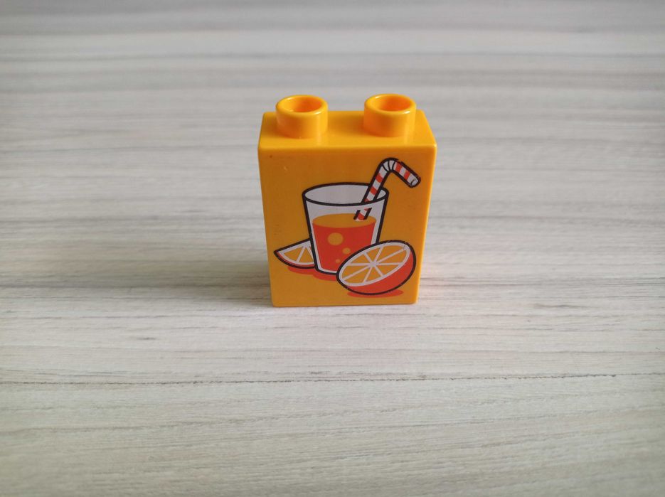 Lego Duplo 2x1 wysoki z obrazkiem - 76371 - sok pomarańczowy