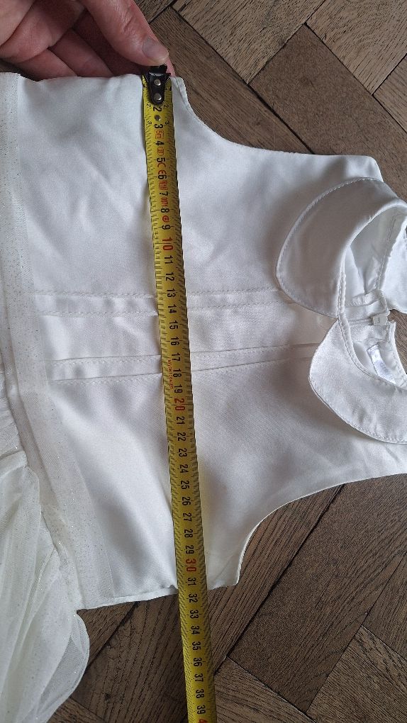 Elegancka Sukienka ecru 128 dla dziewczynki