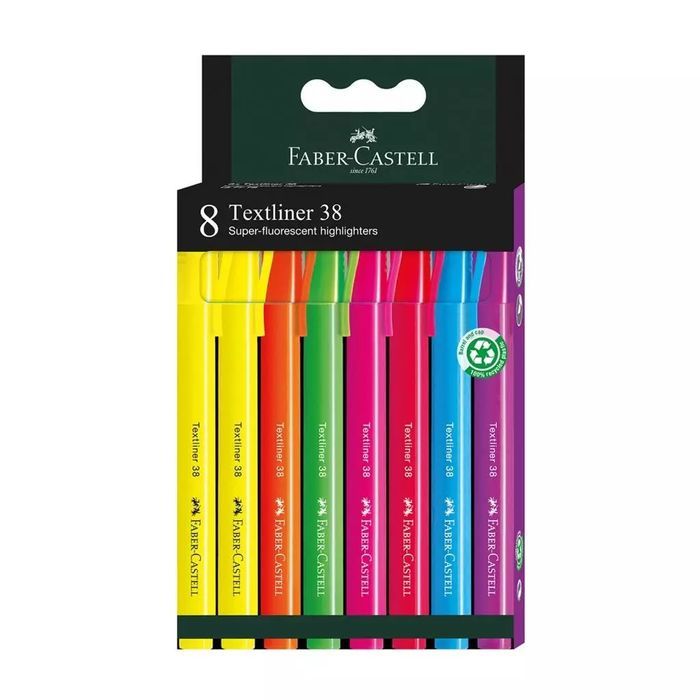 Zakreślacz 8 kolorów FABER CASTELL. Faber Castell