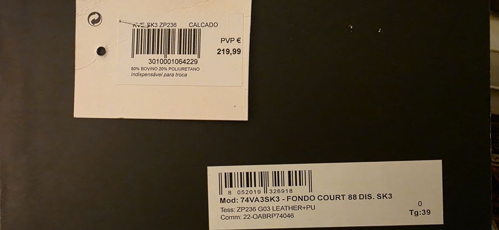 Sapatilhas Versace Jeans Couture 39 como novas