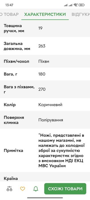 Ніж в гарному стані