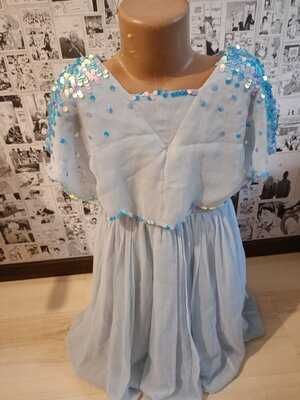 ніжне блакитне плаття паєткі monsoon 7 років.