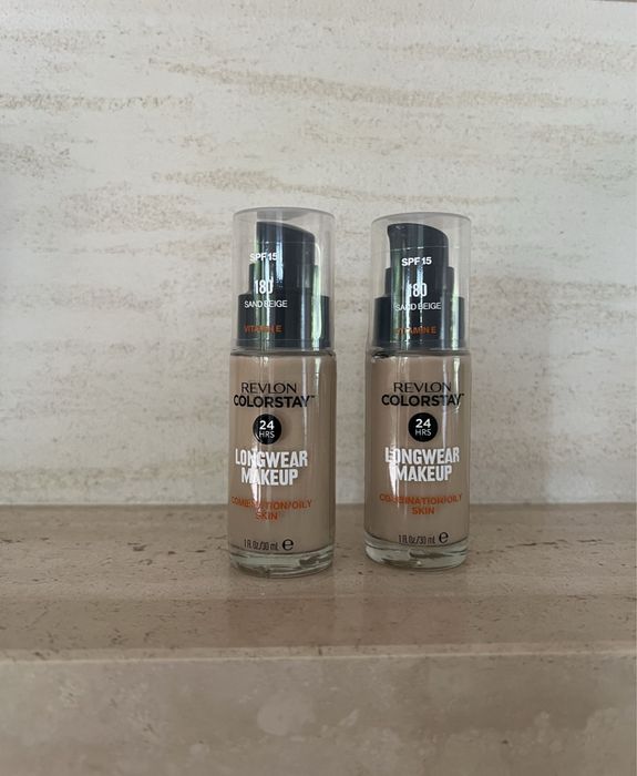 Dwa podklady Revlon colorstay 180 spf15 podklad makijaż hit
