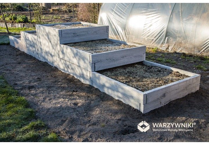 Warzywnik betonowy podwyższone grządki Paleta na zielnik kwiaty Donice