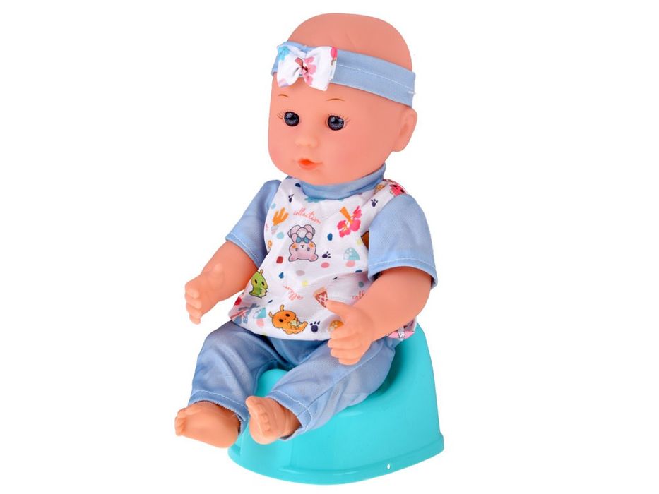 Zestaw Deluxe Lalka Bobas Wózek Łóżeczko Krzesełko akcesoria 16 ele