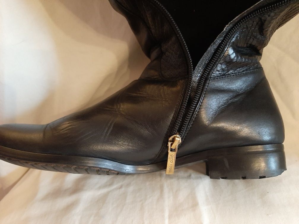 buty damskie, kozaki, czarne, długie