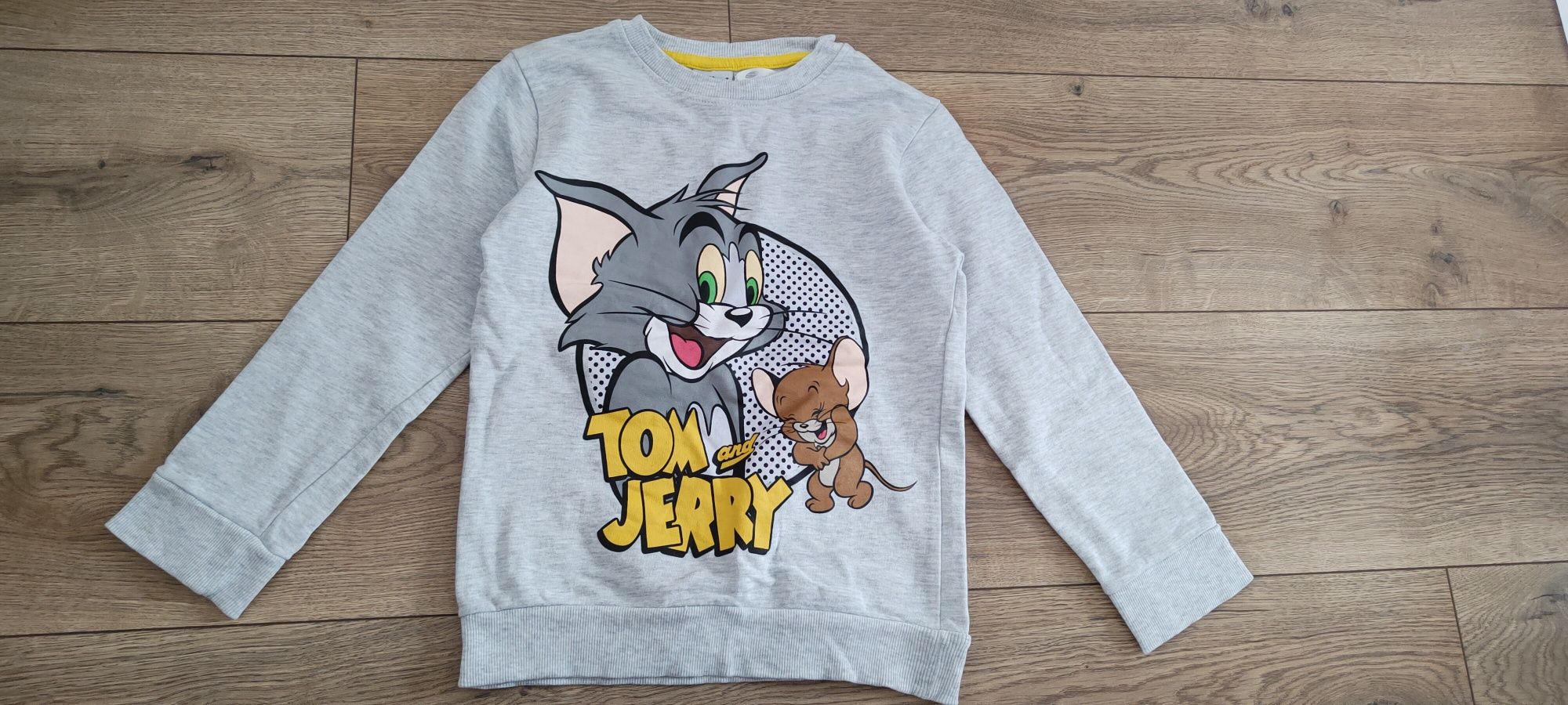 Bluza chłopięca r. 122 Tom i Jerry szara