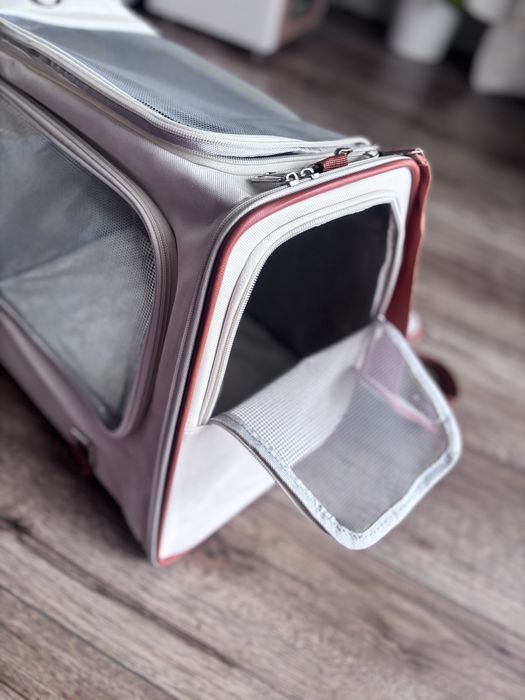 Transporter Torba Podróżna pies kot Królik Pupil retro paski