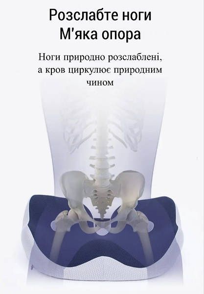 Подушка ортопедична для офісу та водіїв з ефектом пам'яті під сідниці