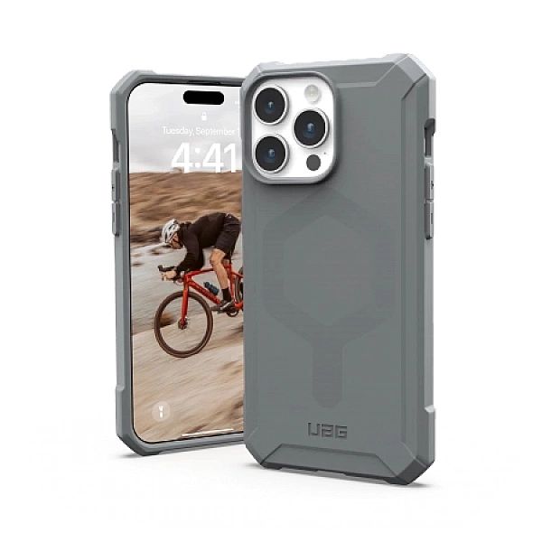Etui UAG Essential Armor MagSafe do iPhone 15 Pro Max - srebrny