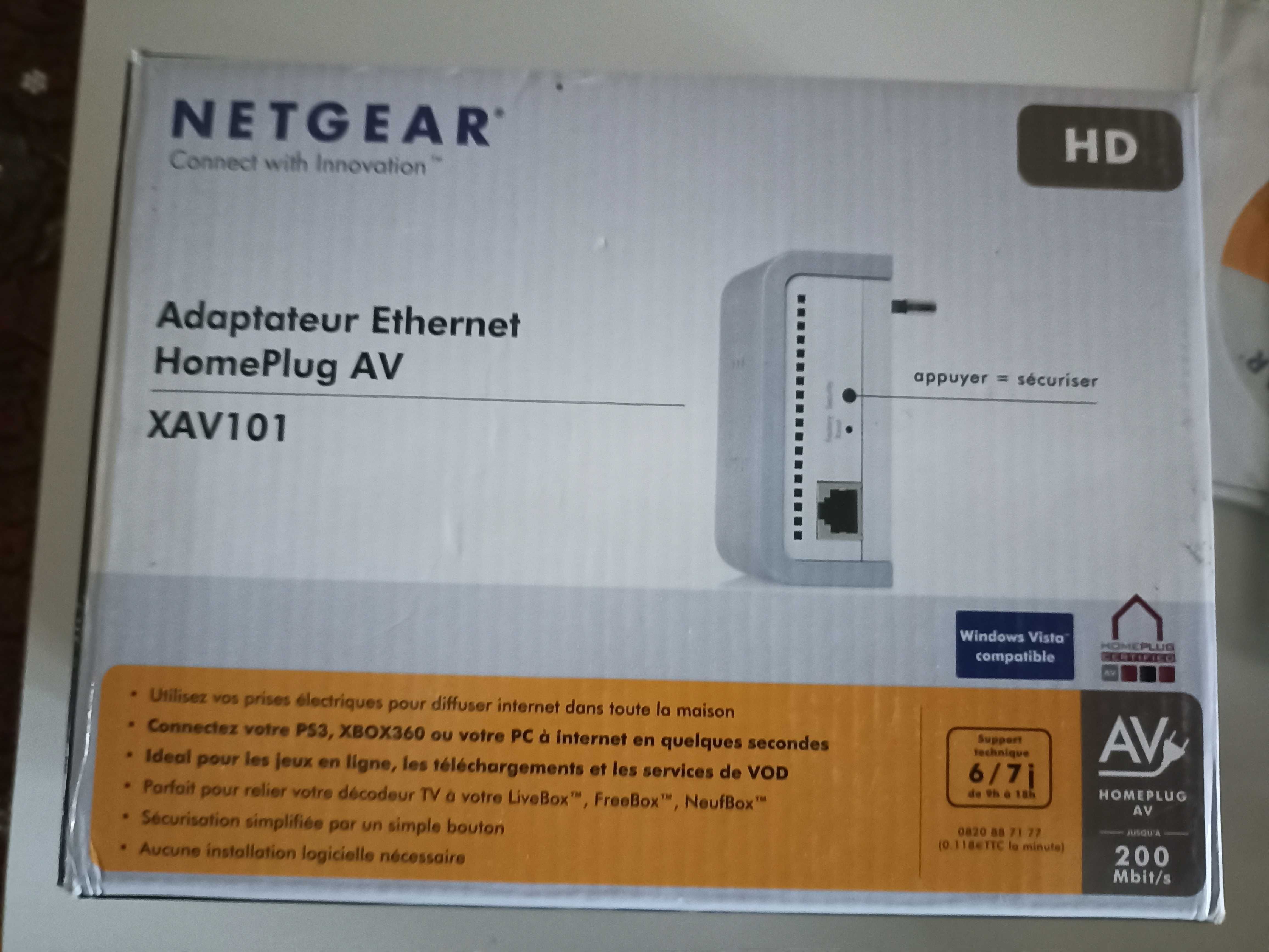 Transmiter sieciowy Netgear Powerline 200 Mbit/s