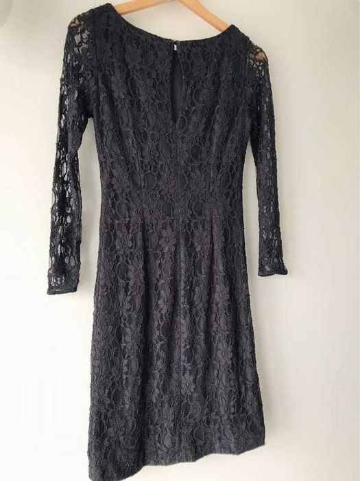 Grafitowa koronkowa sukienka Aggi rozmiar 36
