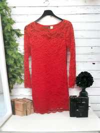 Czerwona sukienka h&m 36 s divided