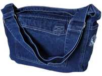 Torebka Damska Jeans, Worek Listonoszka JEANSOWA Torba Materiałowa