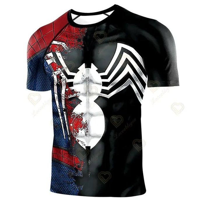 Koszulki sportowe typu spider man itd