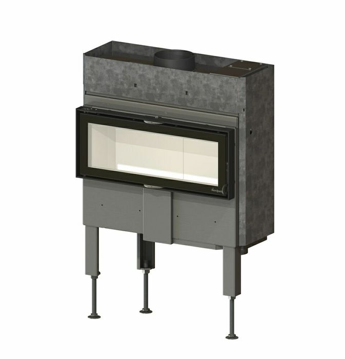 Kominek Nordpeis X-25f slim designerski panoramiczny