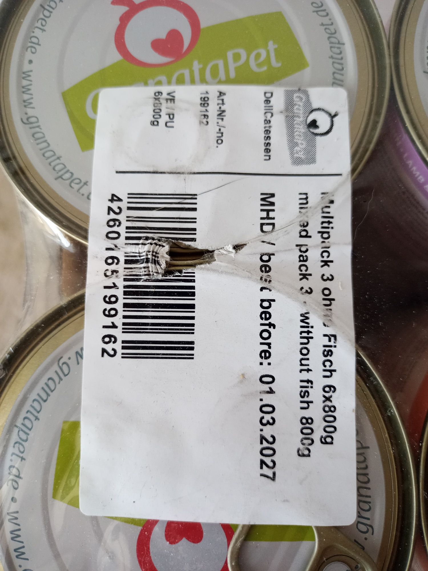 Granatapet karma mokra dla kota 6x800g mix smaków