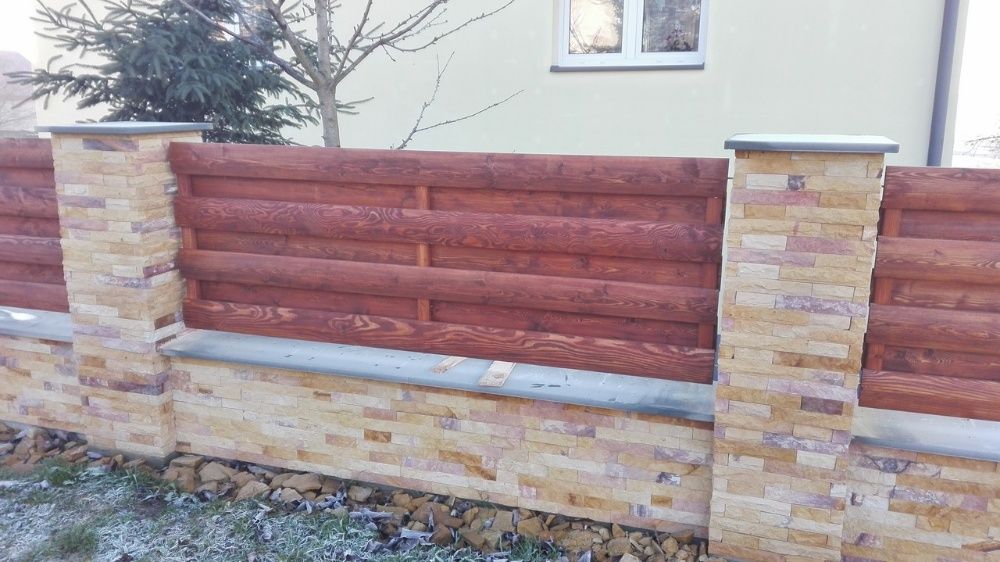 PŁOT, Ogrodzenie drewniane, MODRZEW