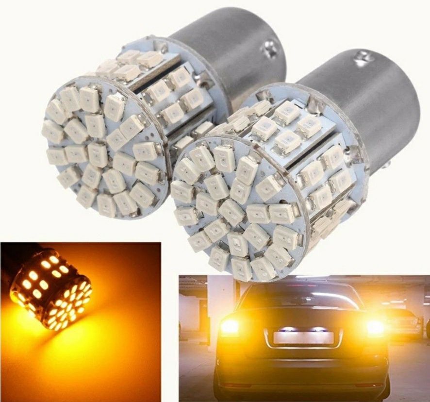 Желтые повороты в красном фонаре BMW Hyundai Acura VW Лампы Ру21 Led