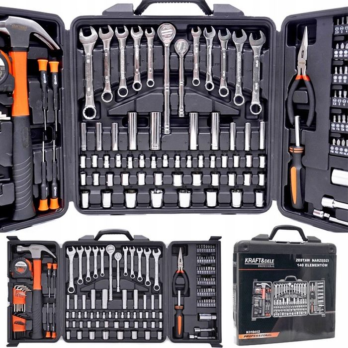 Zestaw Kluczy Narzędzi Klucze Nasadowe W Walizce 140 El Walizka Narzęd