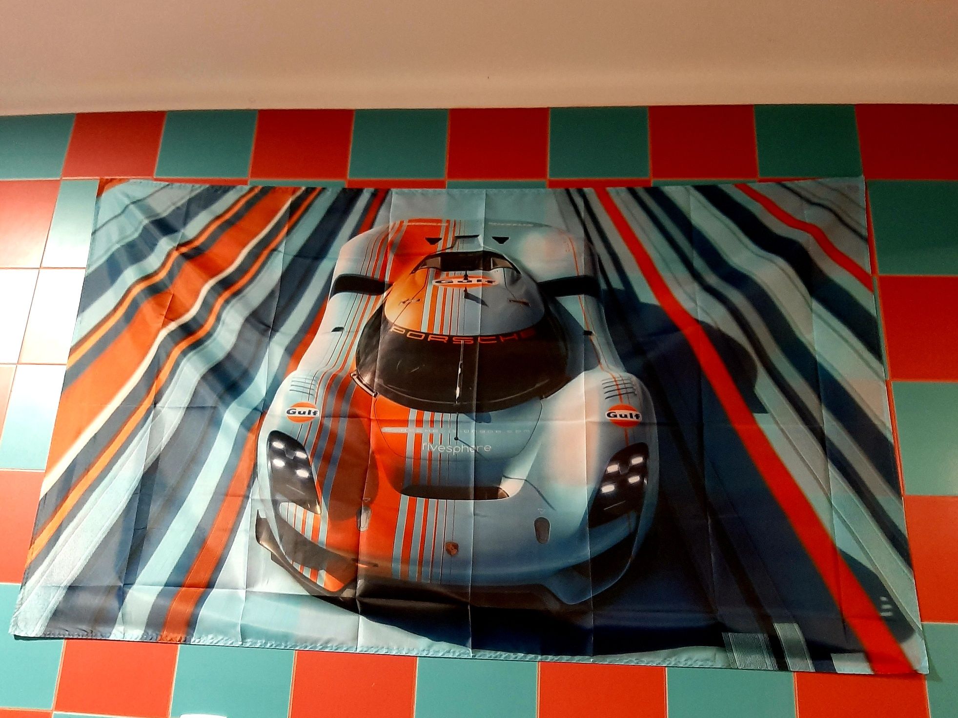 Automobilia Clássicos em Le Mans Posters em Tecido 150x90cms
