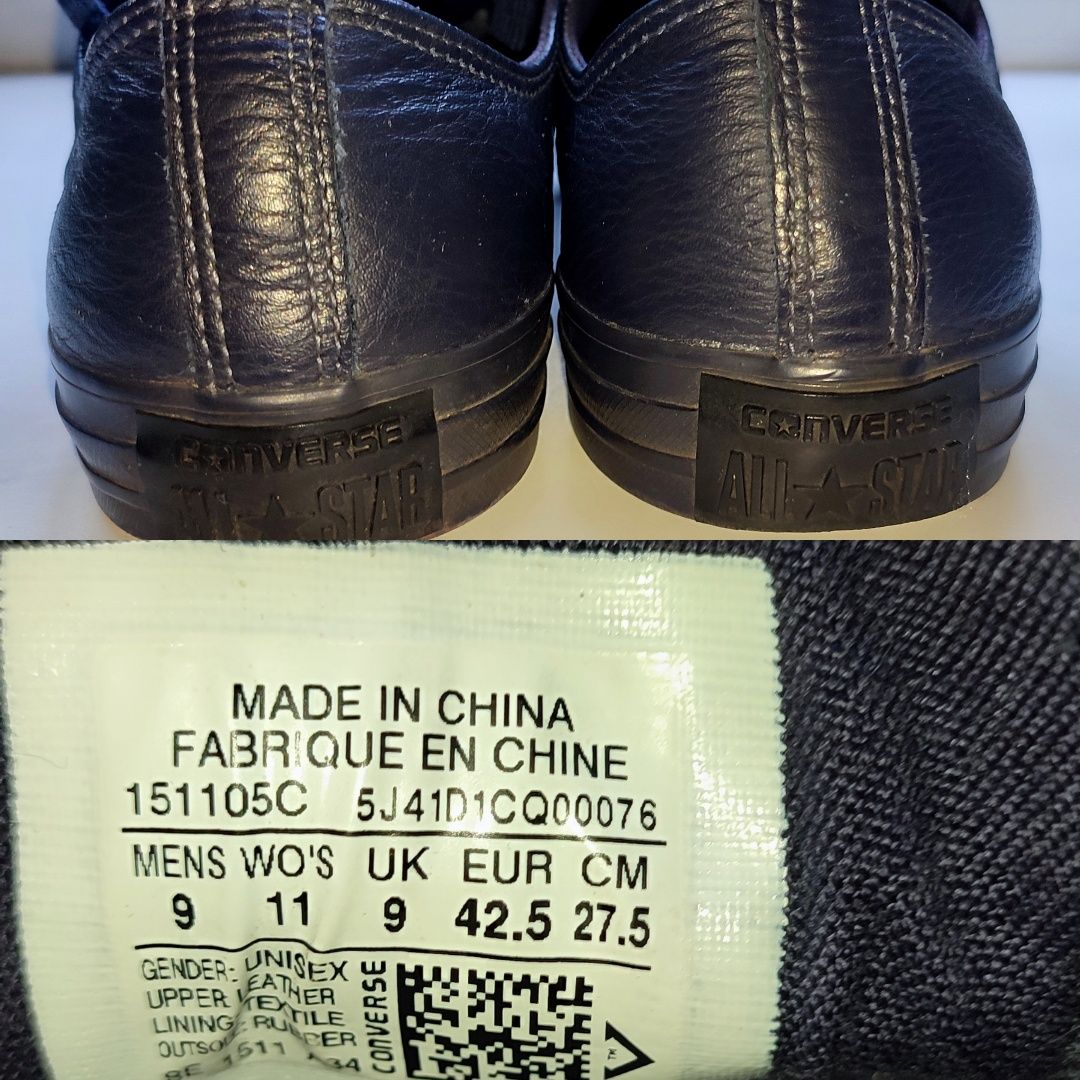 Кожаные кеди Converse Chuck Taylor All Star  42,5 р,27,5 см.