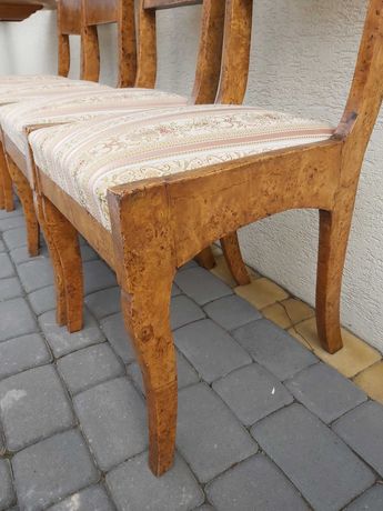 Stół krzesła biedermeier antyk