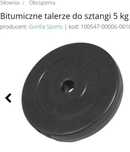 Bitumiczne talerze do sztangi 5kg