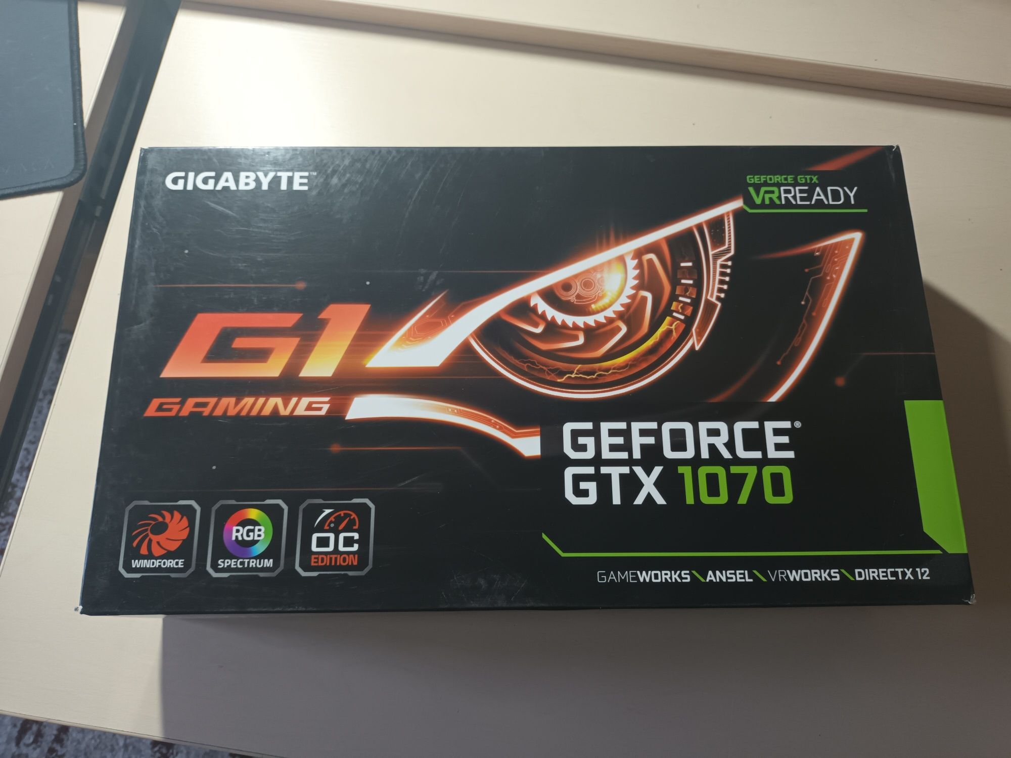 Gigabyte gtx 1070 8gb g1 gaming коробка