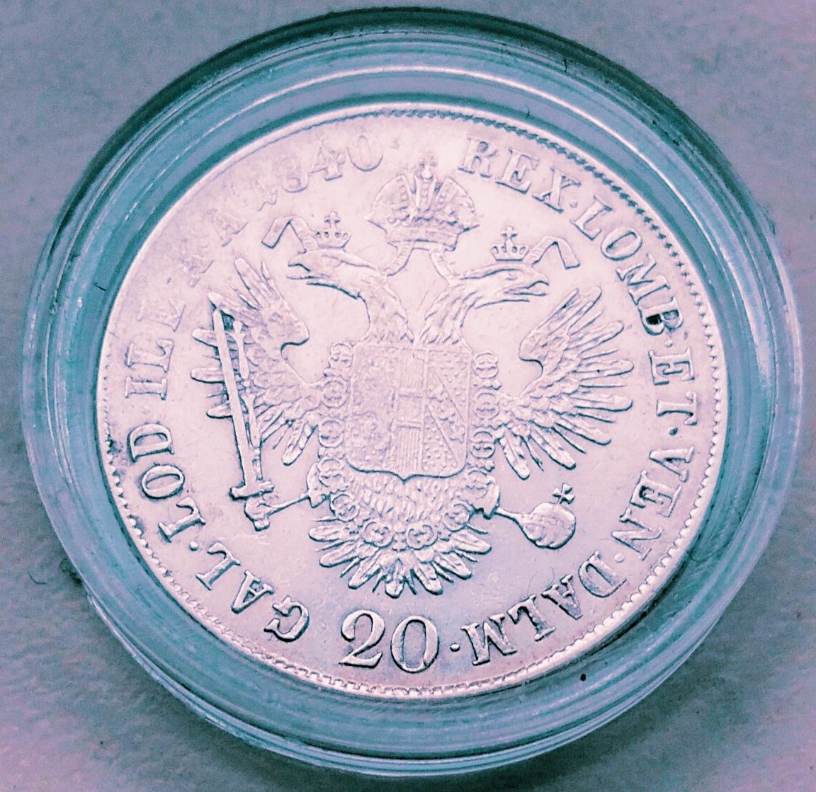 Austria 20 Krajcarów 1840 r Ferdynand Habsburg srebro