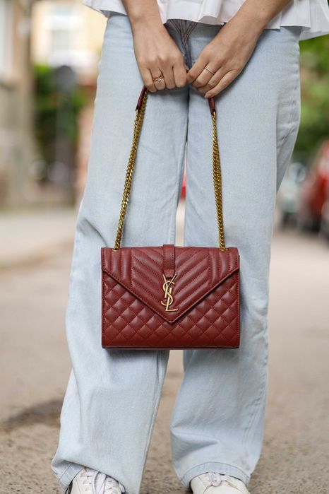 Жіноча Сумка Saint Laurent Envelope Medium In Quilted (Без Предоплати)