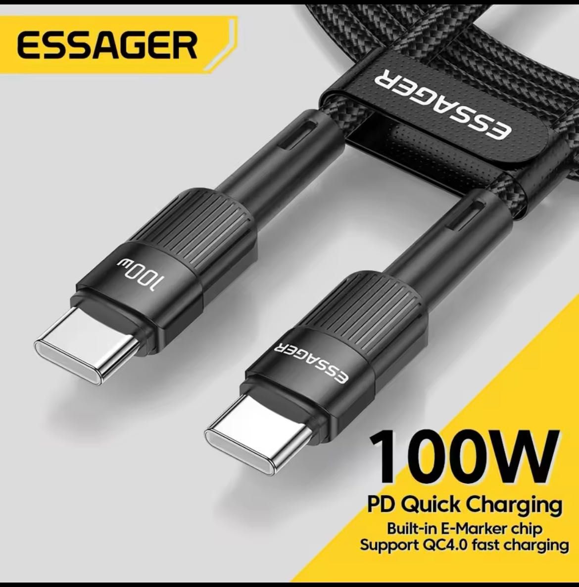 Кабель PD 100W 3 метри (Type-C/Type-C)