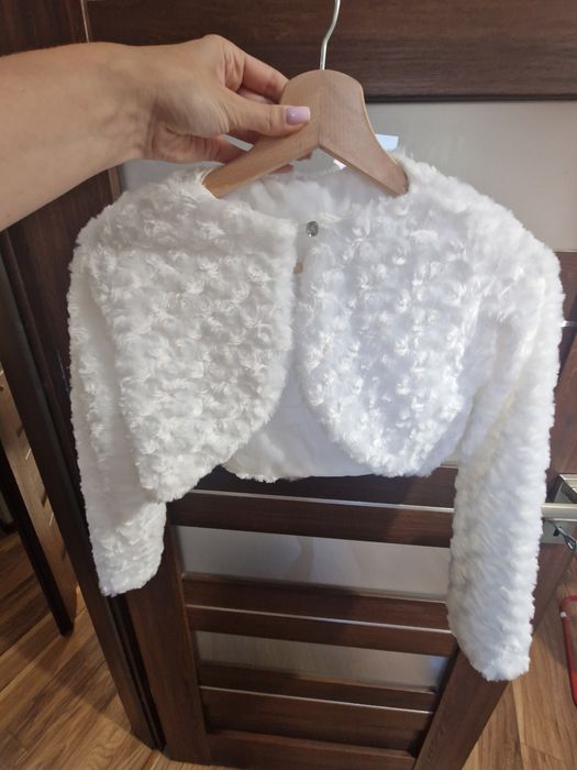 Zestaw komunijny,Sukienka komunijna, bolerko, wianek , torebka , rozm.