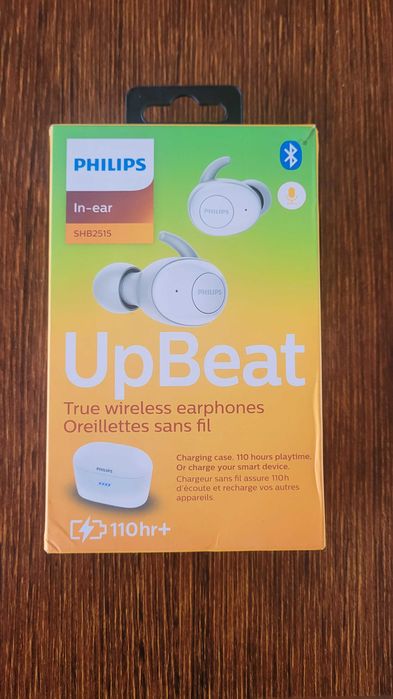 Słuchawki bezprzewodowe dokanałowe Philips SHB2515 Białe White
