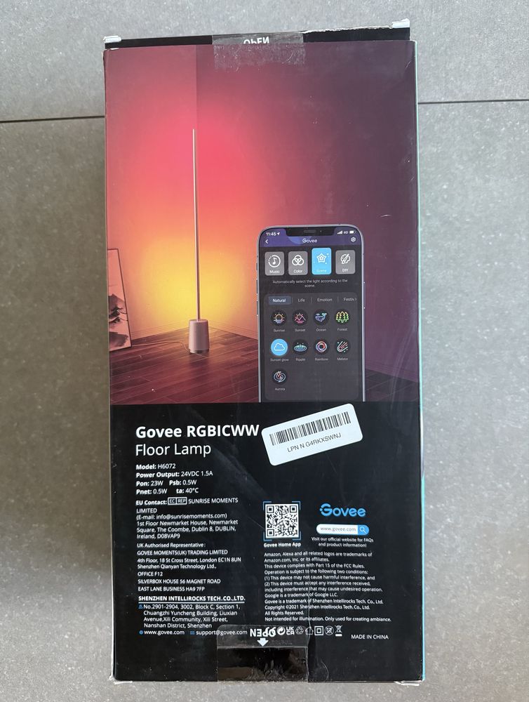 Lampa podłogowa Govee RGBICWW – inteligentne oświetlenie LED
